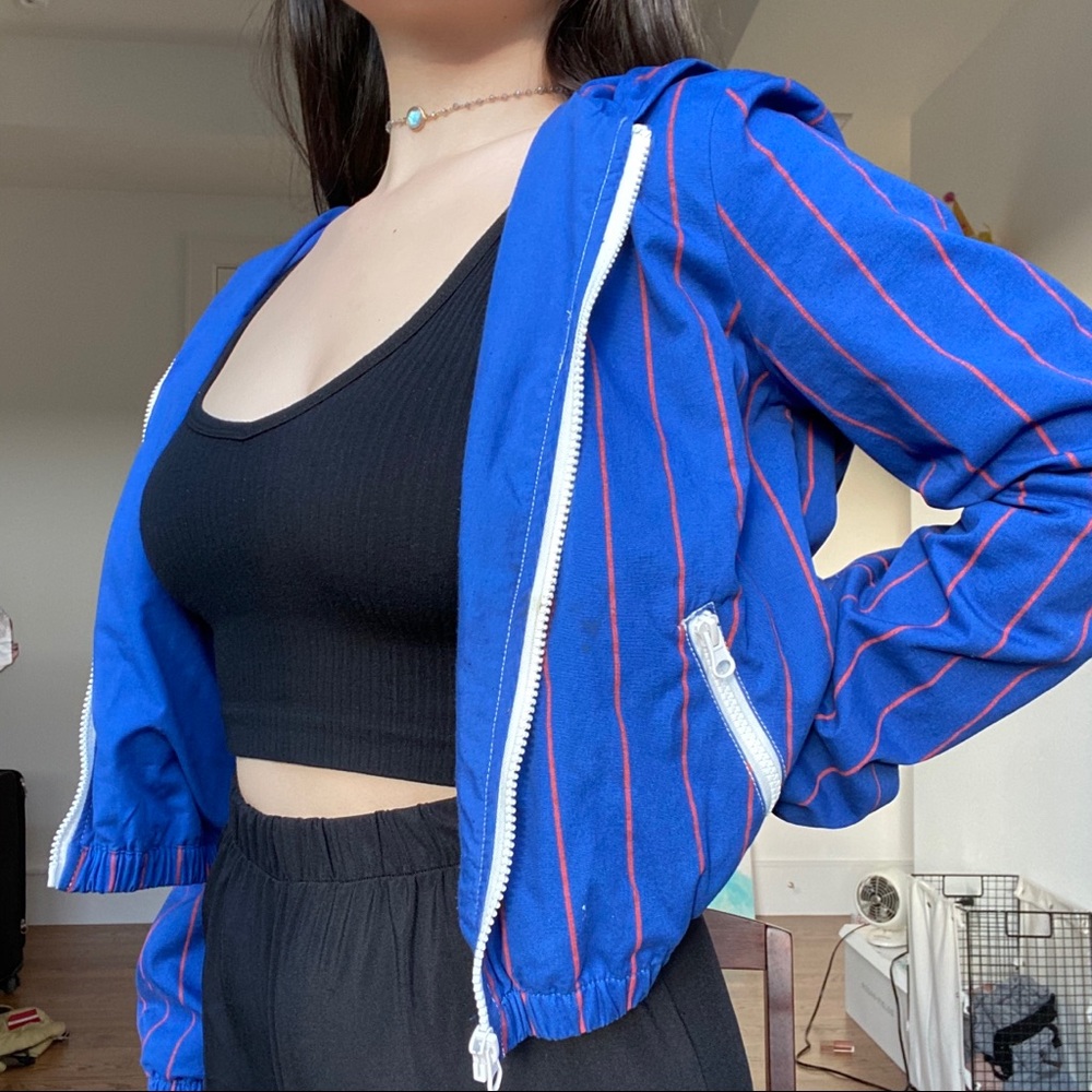Royal Blue Pinstriped Jacket